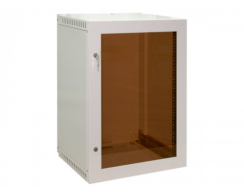 Шкаф телекоммуникационный настенный 19" 15U глубина 600 дверь стеклянная 19.360.15